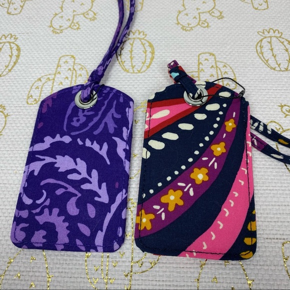 Vera Bradley Luggage Tag Floral Multi New 2 pices - Picture 2 of 2